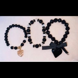 Black Handmade Bracelet Set
